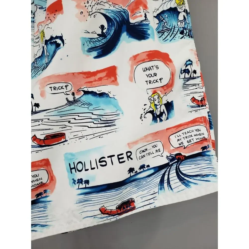 Vintage Hollister 90s y2k Boardshorts Comic Swim Board Swimtrunks‎ Shorts Trunks